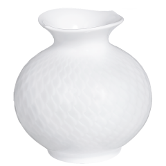 Vase, Shape "Waves Relief", white, H 9 cm