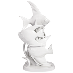 Fish group, white