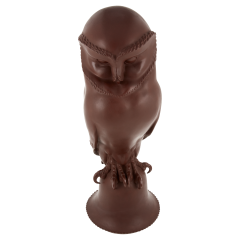 Owl, Boettger Stoneware, H 38 cm