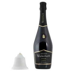Sparkling wine set bell, 2-pcs, Wackerbarth Pinot 0,75l, 12 % vol., bell with ginger bread chain