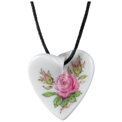 Pendant "Curved heart", Rose, 2,5 x 2,5 cm