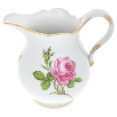 Cream Jug, small, Shape "New Cutout", Pink rose, gold rim, V 0,15 l