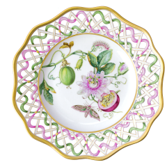 Wall plate, "Trailing Passion Flower" lim. 75, Ø 26 cm, Ø 26 cm