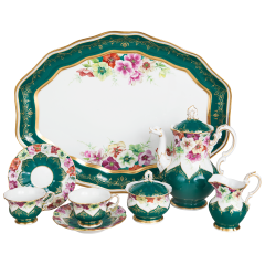Coffee déjeuner with "Spring Roses", Shape "B-Form"