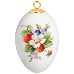 Easter egg, Vintage Fruitpainting, strawberry, H 5 cm