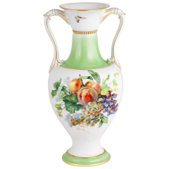Baroque handled vase with "Orchard and Flower Garden", H 46 cm