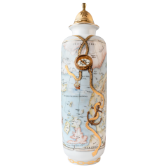 "Sea chart" vase, lim. 25, H 49 cm