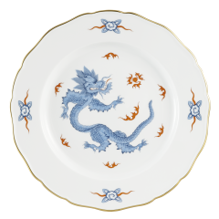 Dinner Plate, large, Shape "New Cutout", Ming dragon, blue, Ø 28 cm