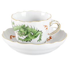 Espressotasse, Shape "New Cutout", Ming dragon, green, V 0,1 l