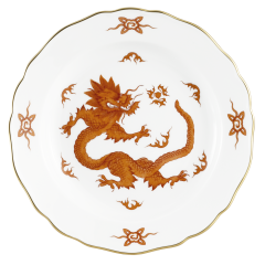 Bread- and Butter Plate, Shape "New Cutout", Ming dragon, red, Ø 18 cm