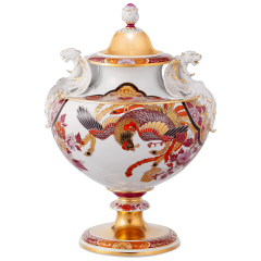 Vase, Dragon and Phoenix, H 34 cm
