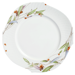 Charger Plate, Shape "Waves Relief", Golden Berry, Ø 33 cm