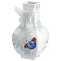 Vase, "Butterfly Collection", square, small, Exotic spring, H 13 cm