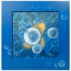 Wall picture Blowball, New Crystal Glaze World of Meissen, H 53 cm