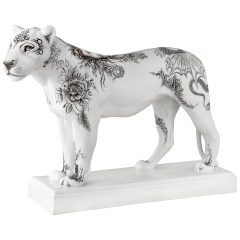 Lioness standing, Meissen Atelier, Tattoo Look, Lim., H 31 cm