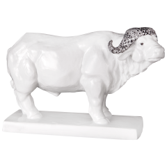 Buffalo, Meissen Atelier, Africa black, H 13 cm