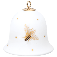 Bell, Bees with golden dots, H 5 cm