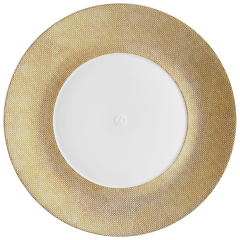 Dinner Plate, large, Shape "MEISSEN® Cosmopolitan", Mesh, gold, Ø 30 cm