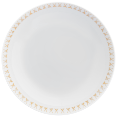Salad- & Pasta Plate, Swords Luxury Gold, swords rim, Shape "No 41", Ø 22,5 cm