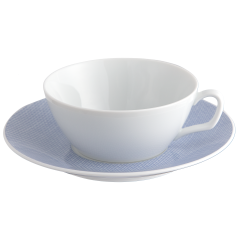 Tea cup & saucer, Shape "MEISSEN® Cosmopolitan", Mesh blue, V 0,2 l