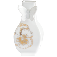 Vase, "Butterfly Collection", square, small, "Giant Bloom Gold", H 13 cm
