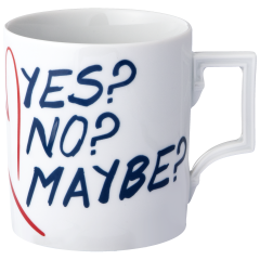 Mug, Shape "Berlin", Dating Mug, Yes No Maybe, V 0,25 l