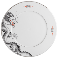 Charger Plate, Shape "Vitruv", Fortune Dragon, Ø 33 cm