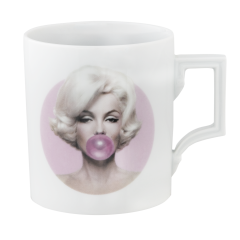 Mug, "Legends blowing Bubbles - Collection" by Michael Moebius, Marilyn, pink, Shape "Berlin", V 0,25 l