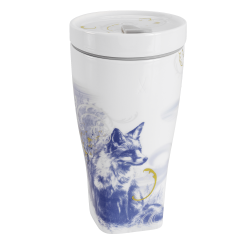 Coffee to go mug large with porcelain lid, Shape "nova", „MEISSEN Christmas Tales“ , V 0,35 l