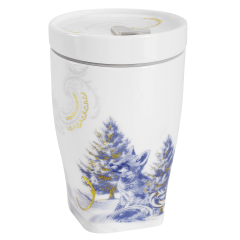 Coffee to go mug small with porcelain lid, Shape "nova", „MEISSEN Christmas Tales“ , V 0,35 l