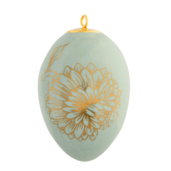 Easter egg, "Golden Onion Style", seladon, H 5 cm