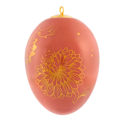 Easter egg, large, "Golden Onion Style", red, H 7 cm