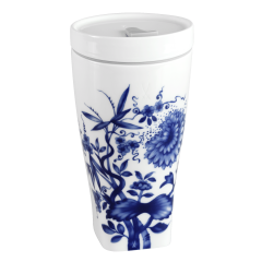 Coffee to go mug with porcelain lid, Shape "nova", "The Original", white, V 0,35 l