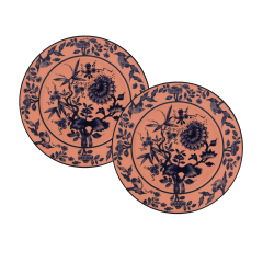 Dinner Plate set, 2-pcs, Shape "No 41", "The Original", red