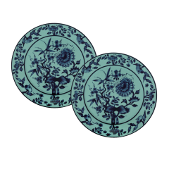 Charger Plate set, 2-pcs, Shape "No 41", "The Original", celadon
