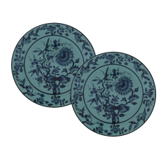 Starter & Dessert Plate set, 2-pcs, Shape "No 41", "The Original", petrol