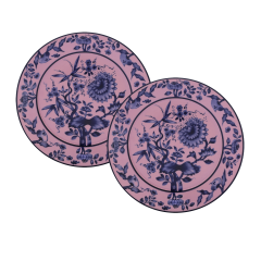 Charger Plate set, 2-pcs, Shape "No 41", "The Original", pink