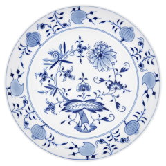 Bread- and Butter Plate, Shape "No 41", Blue Onion, white rim, Ø 17 cm