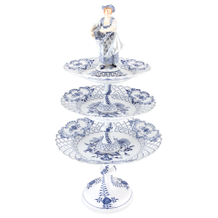 fruit stand, Blue Onion, white rim, 65 cm