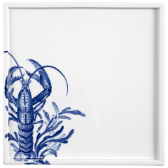 Platter, Shape "MEISSEN® Cosmopolitan", "Blue Treasures", Lobster, 25 x 25 cm