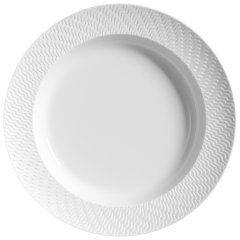 Soup Plate, Shape "No 41 Waves Relief", bisque white, Ø 23 cm