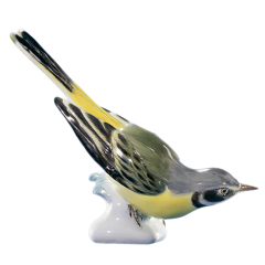 Bird, Coloured, without gold, H 11 cm
