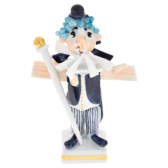 Gnome nose fairytale figure, Coloured with gold, H 8,3 cm