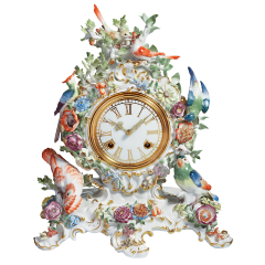 Clock Flowers and Birds, H 35 cm