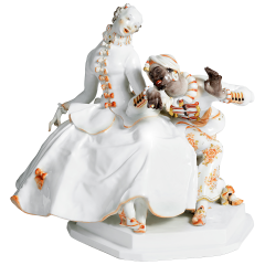 Lady with Moor, H 26 cm