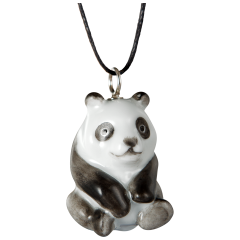 Pendant "Nature light" Full relief Panda, 3,7 x 2,2 cm