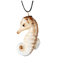 Pendant "Nature light" Full relief Seahorse, 5 x 2,9 cm