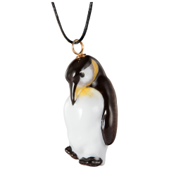 Pendant "Nature light" Full relief Penguin, 3,3 x 2,1 cm