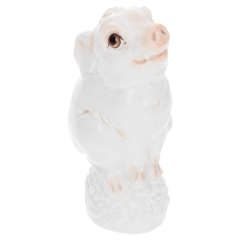 Chinese Annual Animal Pig, Coloured, without gold, H 11,5 cm