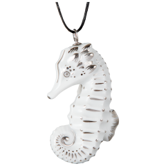 Pendant "Platinum" Full relief Seahorse, 5 x 2,9 cm